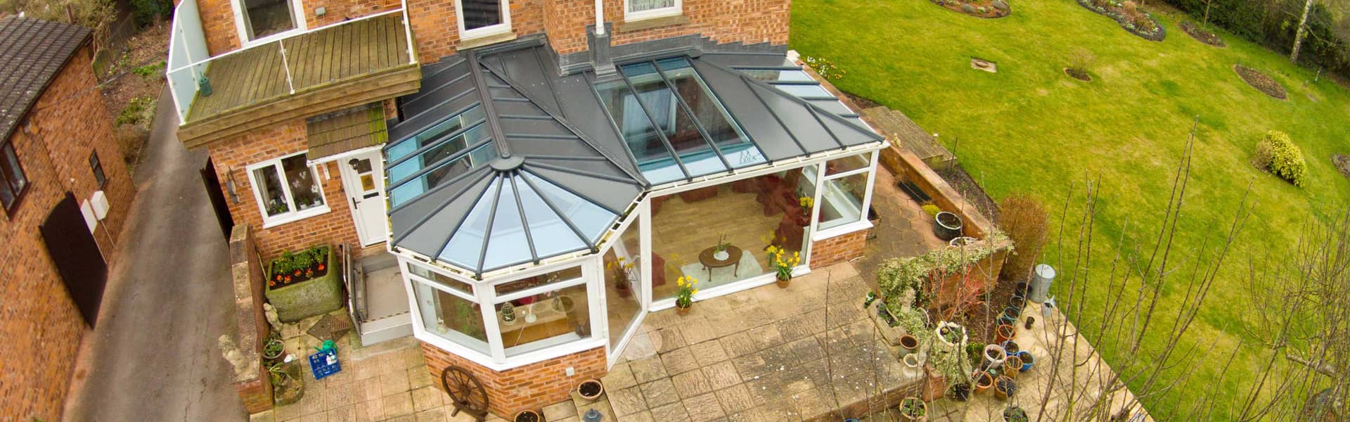 top view of conservatory roof