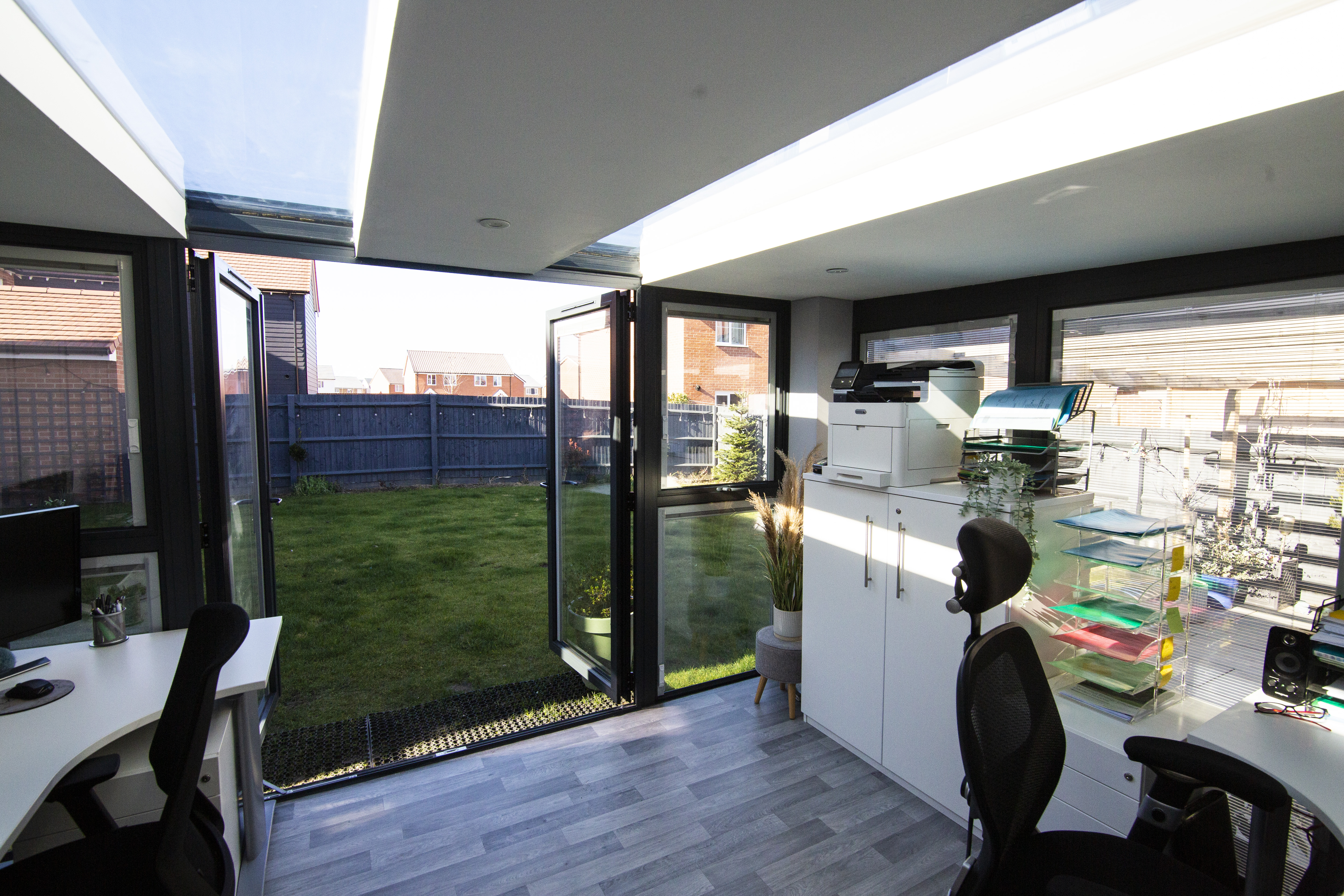 conservatory converted into home office