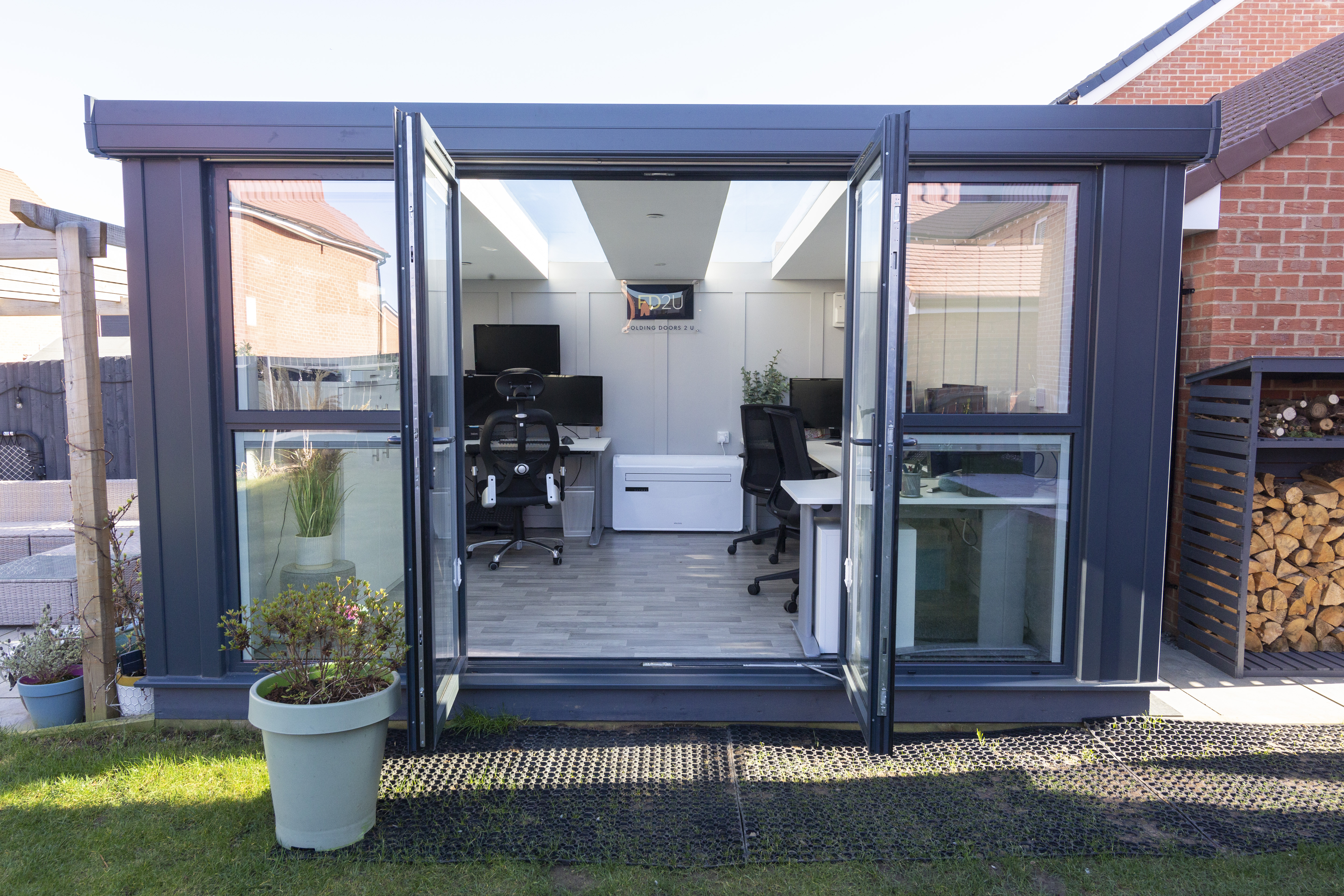 conservatory converted into office